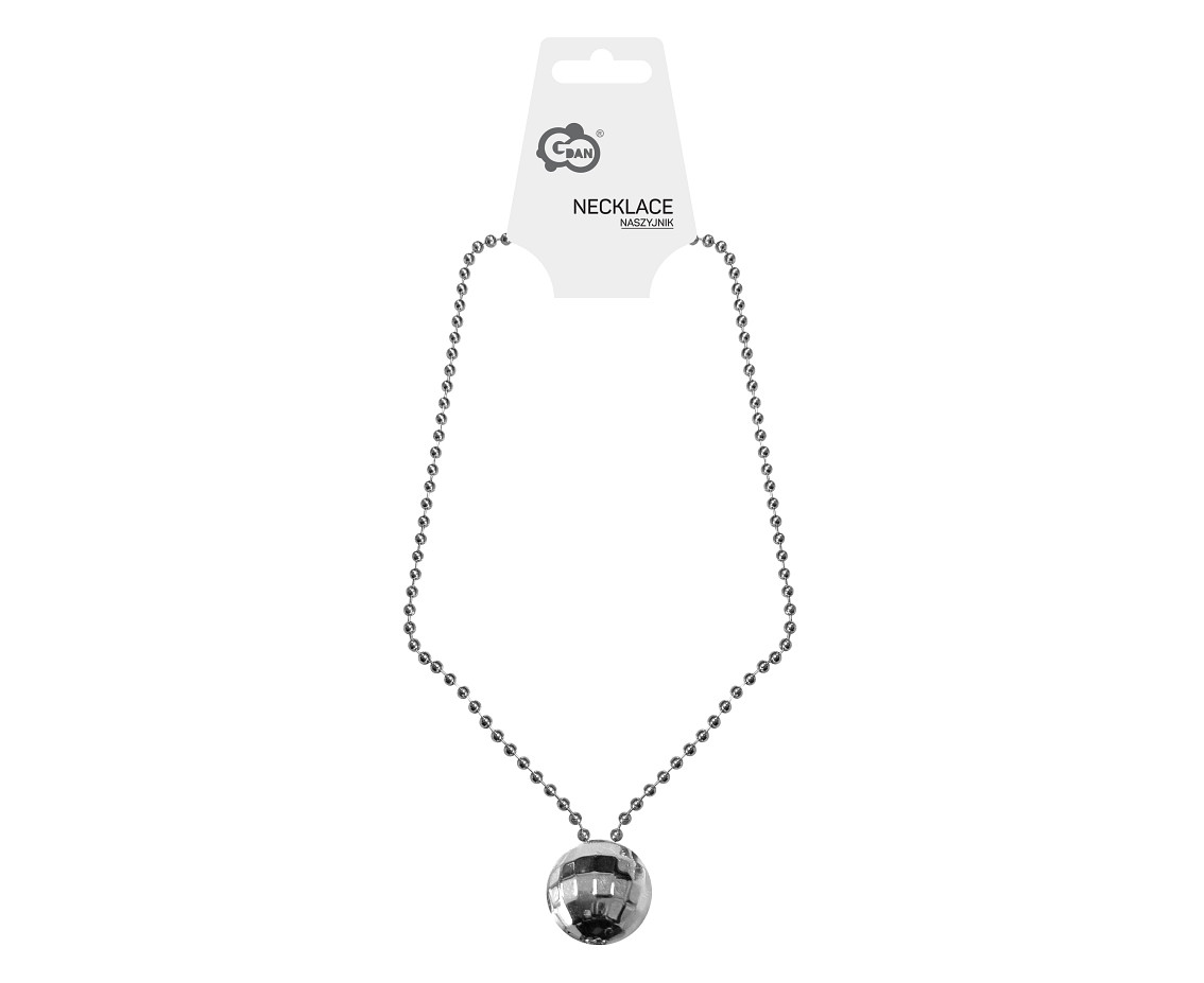 Disco necklace, silver
