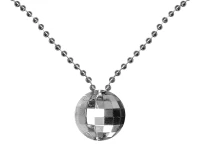 Disco necklace, silver
