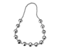 Disco necklace, silver
