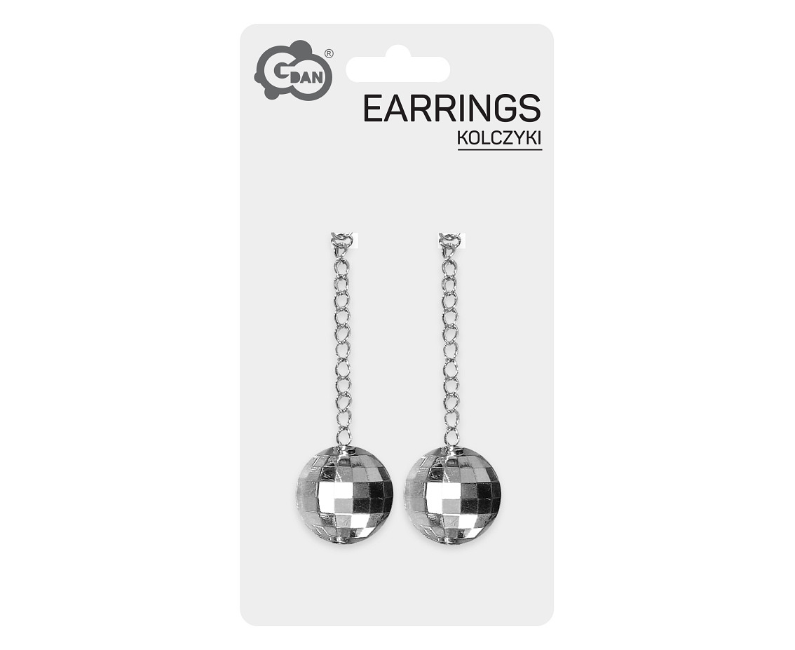 Disco necklace, silver