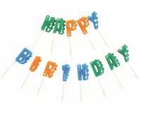 Picker candles Dino "Happy Birthday", 3x2,1 cm