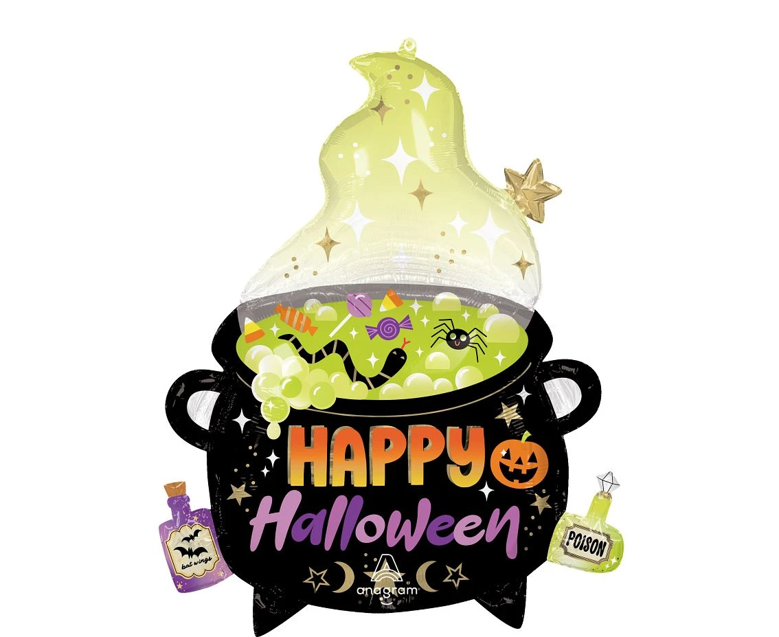 Foil balloon  SuperShape XL Witches Brew Cauldron , 58cm w x 76cm EOL