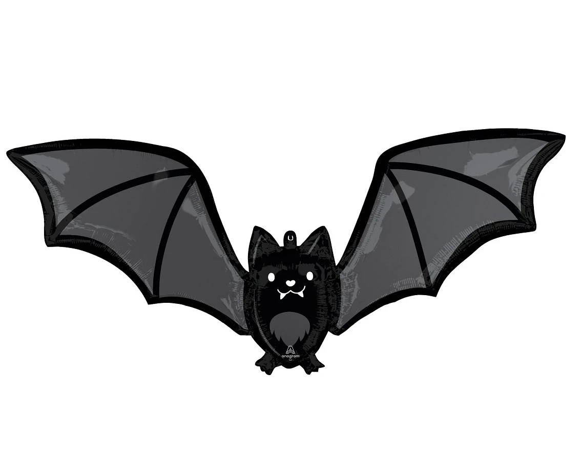 Foil balloon  SuperShape Glow Batty Bat , 106cm w x 48cm EOL