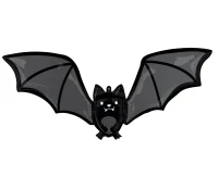 Foil balloon  SuperShape Glow Batty Bat , 106cm w x 48cm EOL