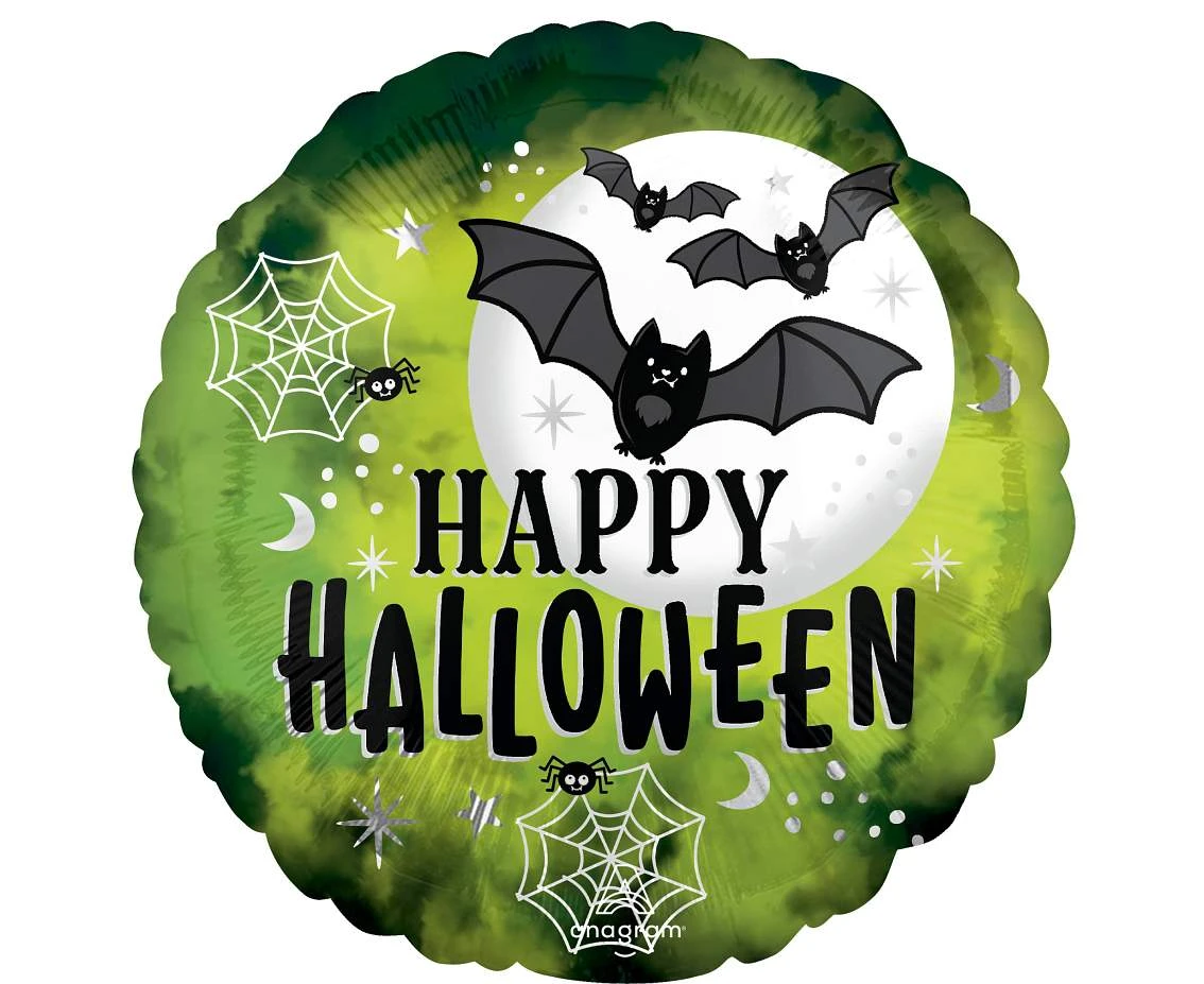 Foil balloon  18" Glow Batty Halloween EOL