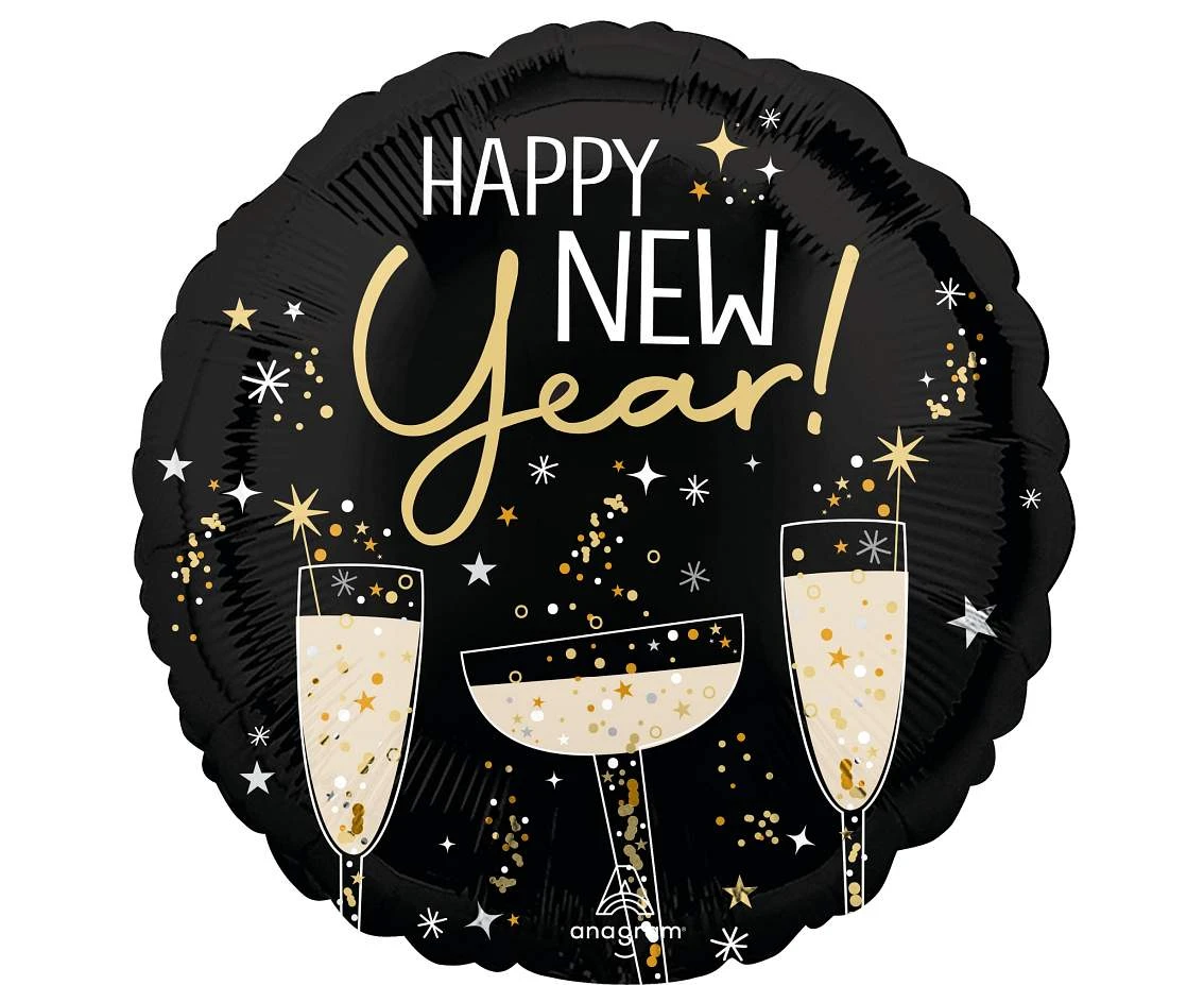Foil Balloon 18" Bubbly New Year EOL
