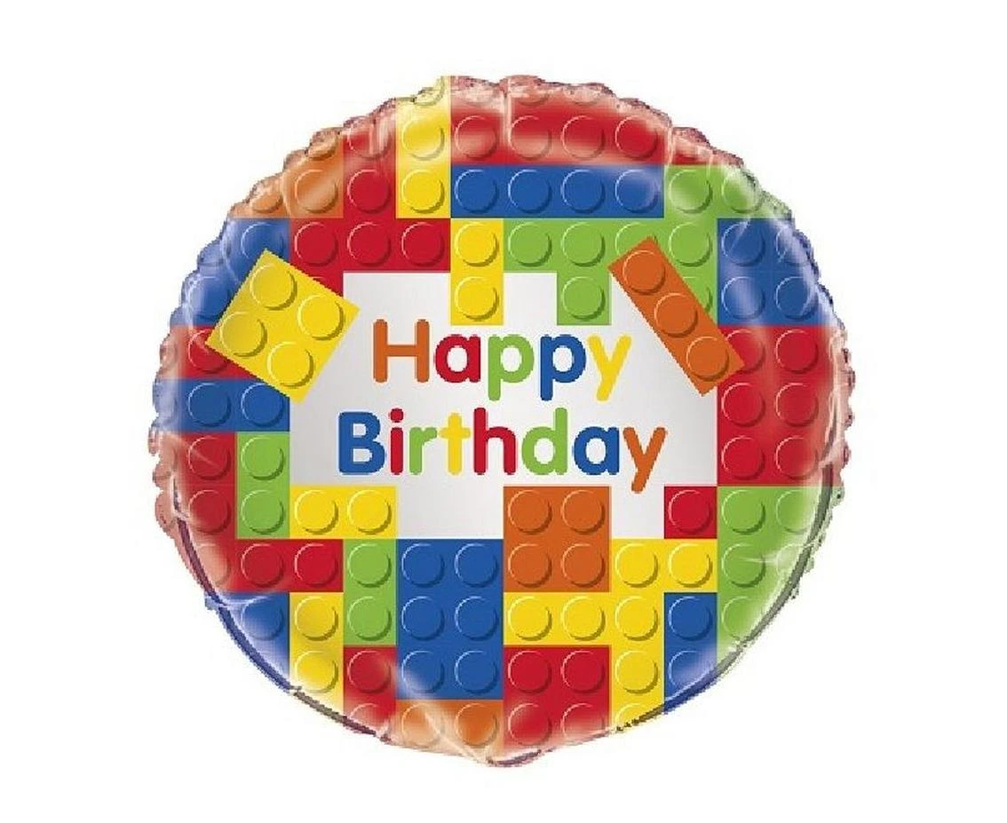 Foil balloon 18" Building Blocks