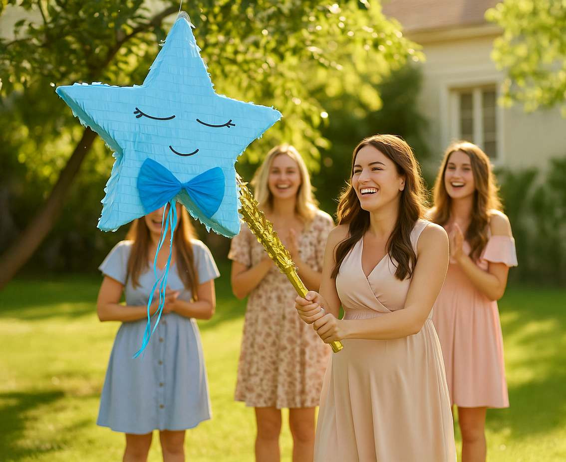 Blue Star Pinata, 45x8x43cm