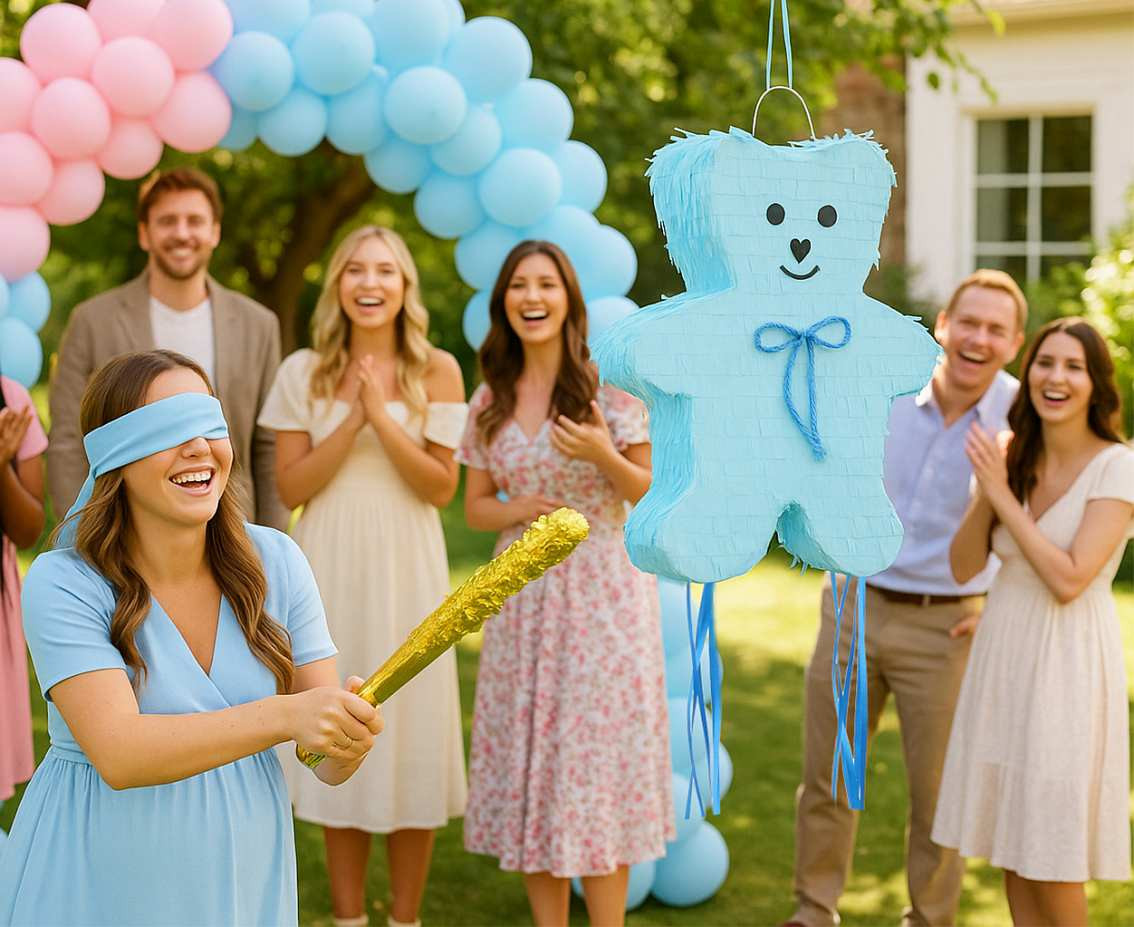 Blue Teddy Bear Pinata, 33.5x8x45m