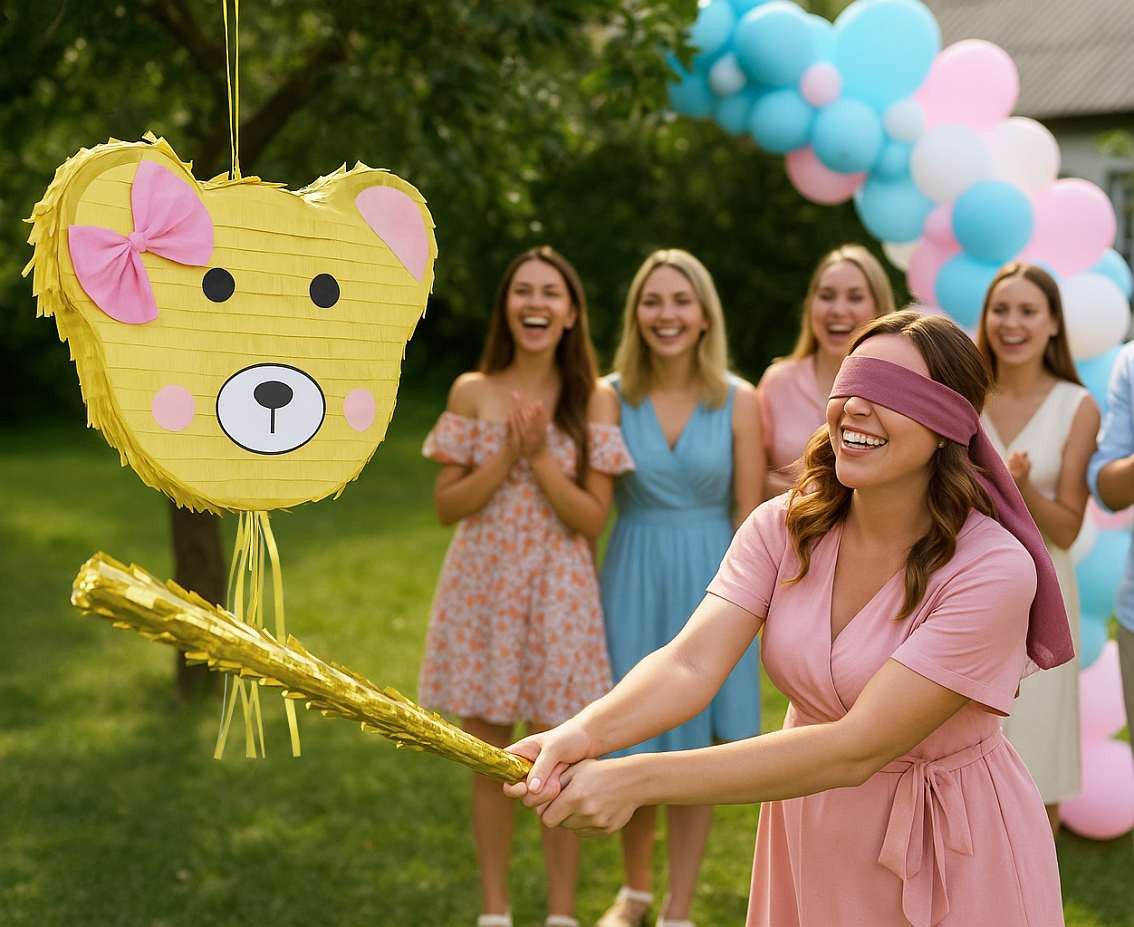 Teddy Bear with a bow Pinata, 45x7x35.5cm