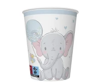 POLMAK Baby Elephant cups with Blue Ballon, 8 pcs.