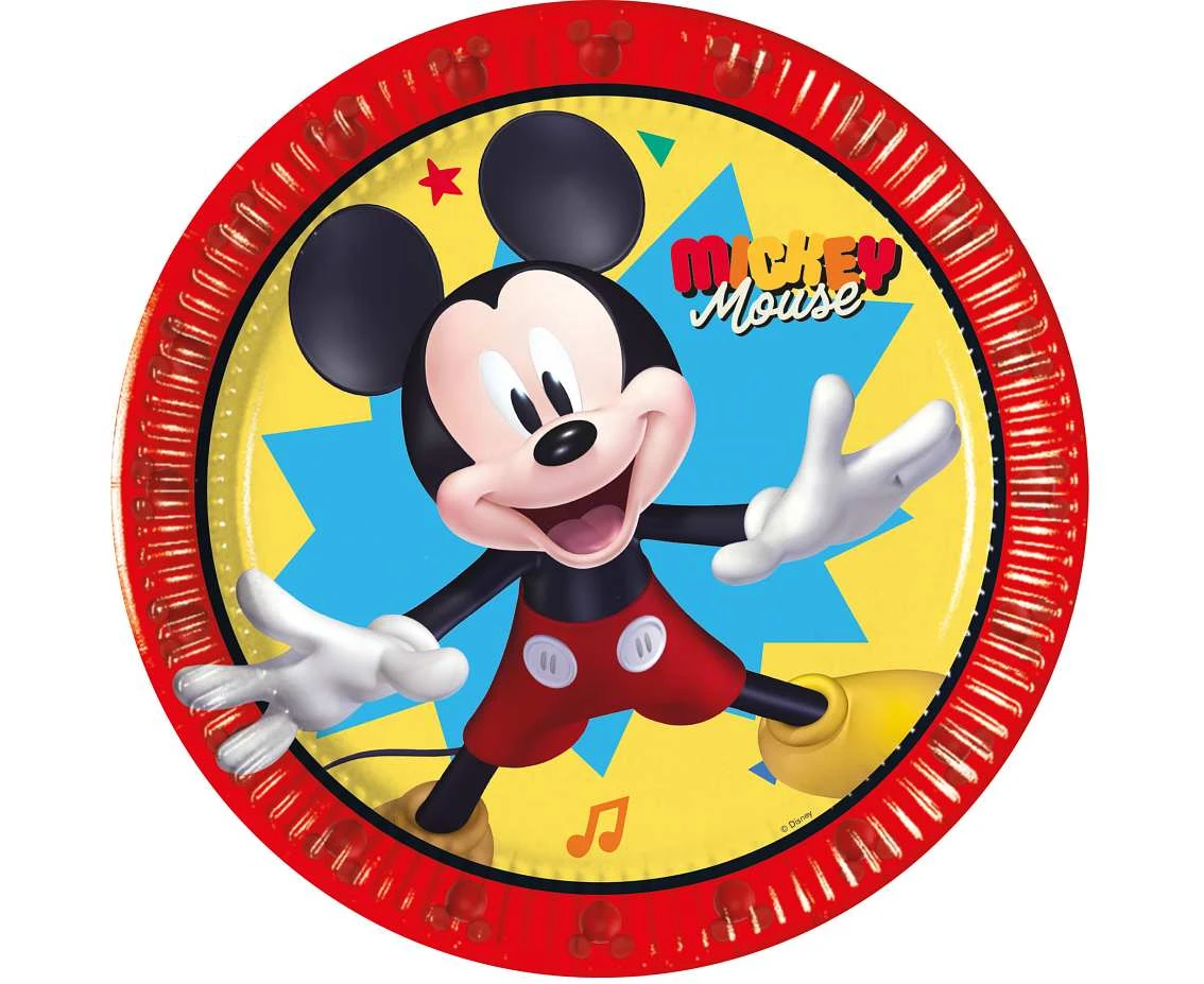 Paper plates Mickey Jump Into Fun, 20cm, 8 pcs.