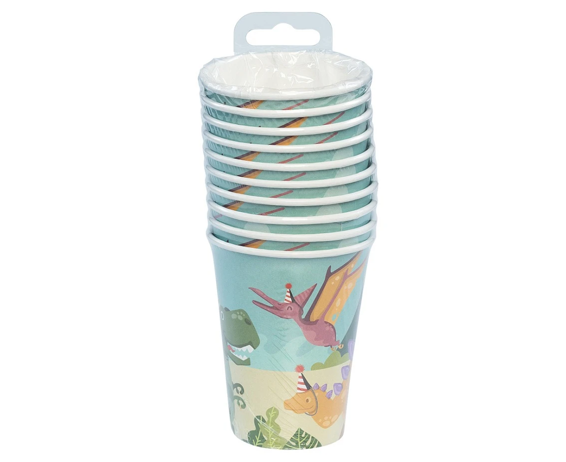 10 Cups Dino party 25cl (50058)