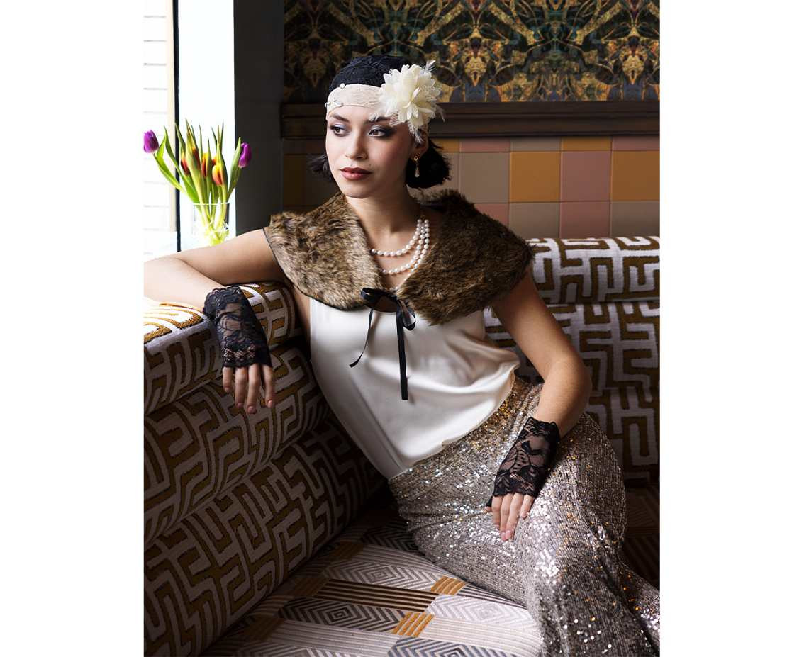 Set Charleston cap + gloves