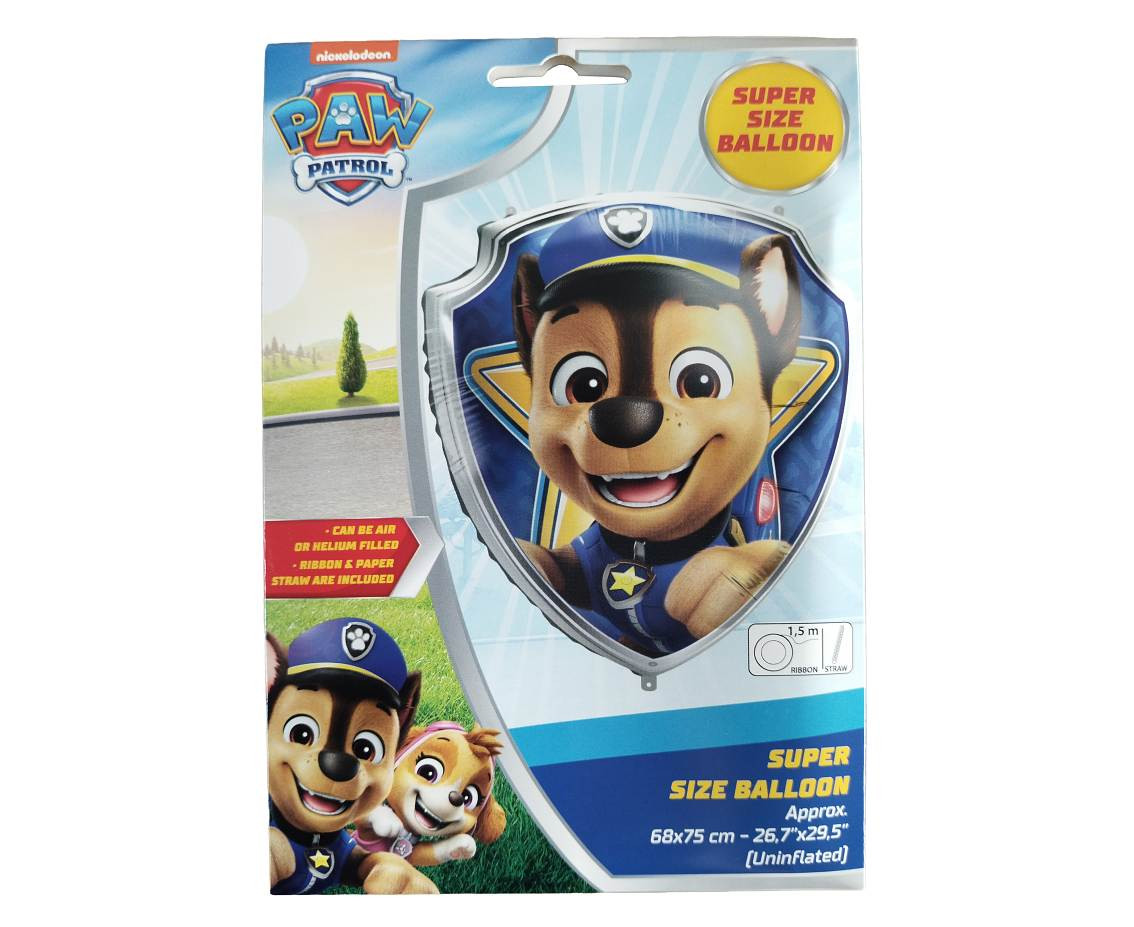 Foil Balloon Sheild CHASE  68x75 cm. NICKELODEON, 1 pc