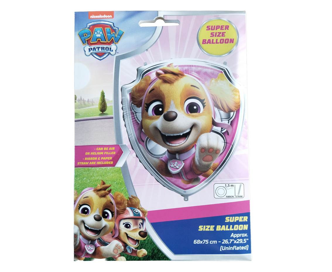 Foil Balloon Shield SKYE 68x75 cm.  NICKELODEON, 1 pc