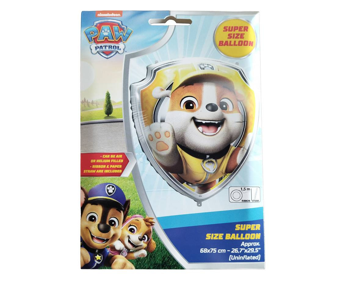 Foil Balloon Shield RUBBLE 68x75cm  NICKELODEON, 1 pc