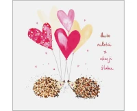 Wedding Card, Heart Balloons, Hedgehogs