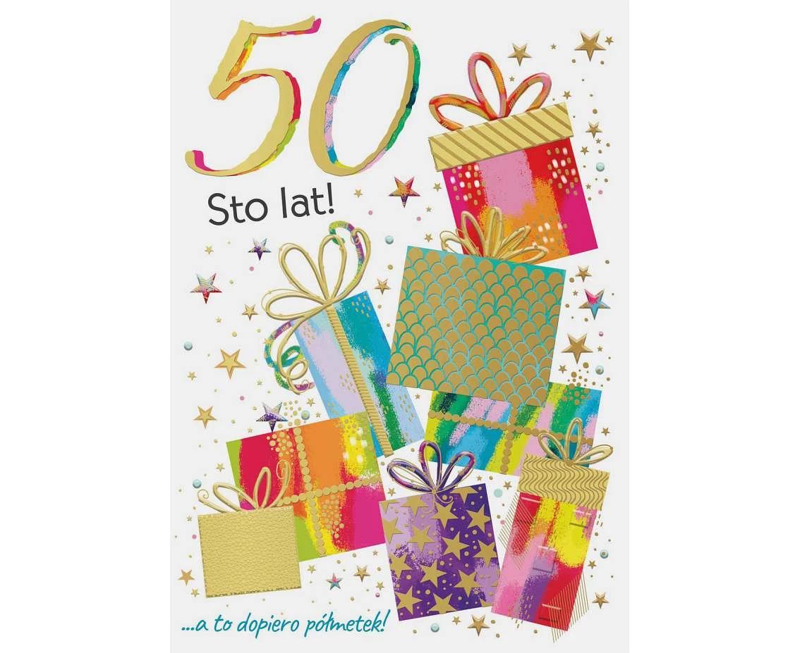 Greeting card "50", 1 pc.