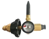 Balloon inflator, Tilt for latex, with gauge (copper)
