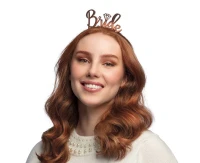 Metal tiara ''Bride'' rose gold
