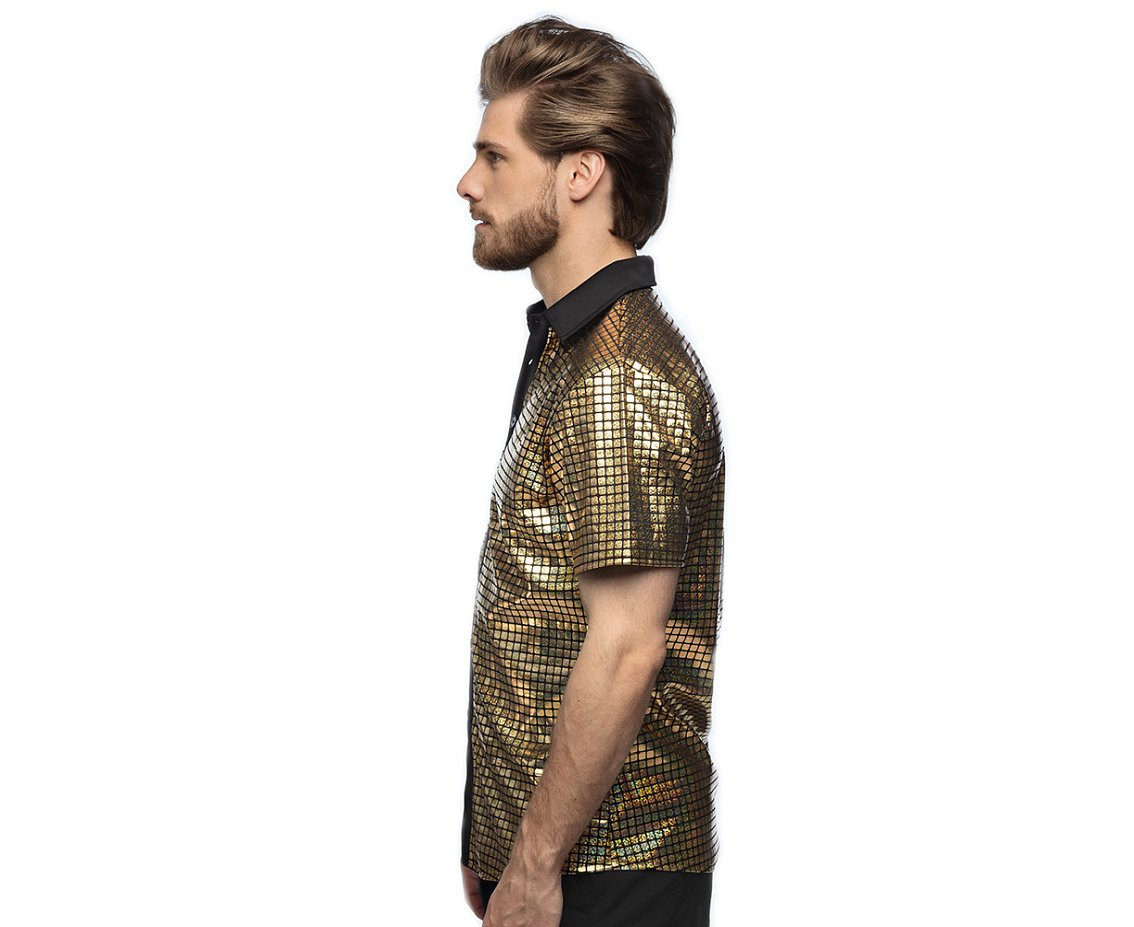 Shirt Disco Diamond gold (L)