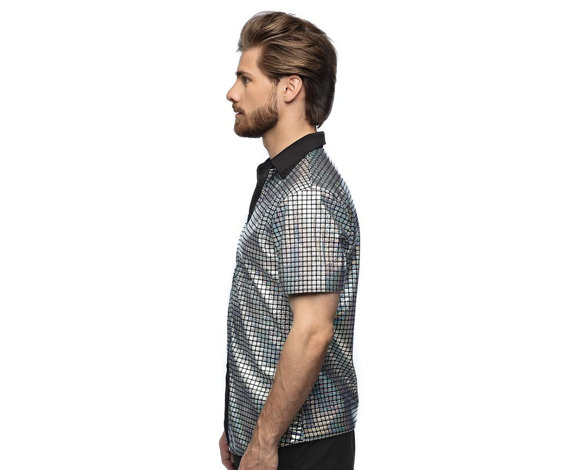 Shirt Disco Diamond silver (M)