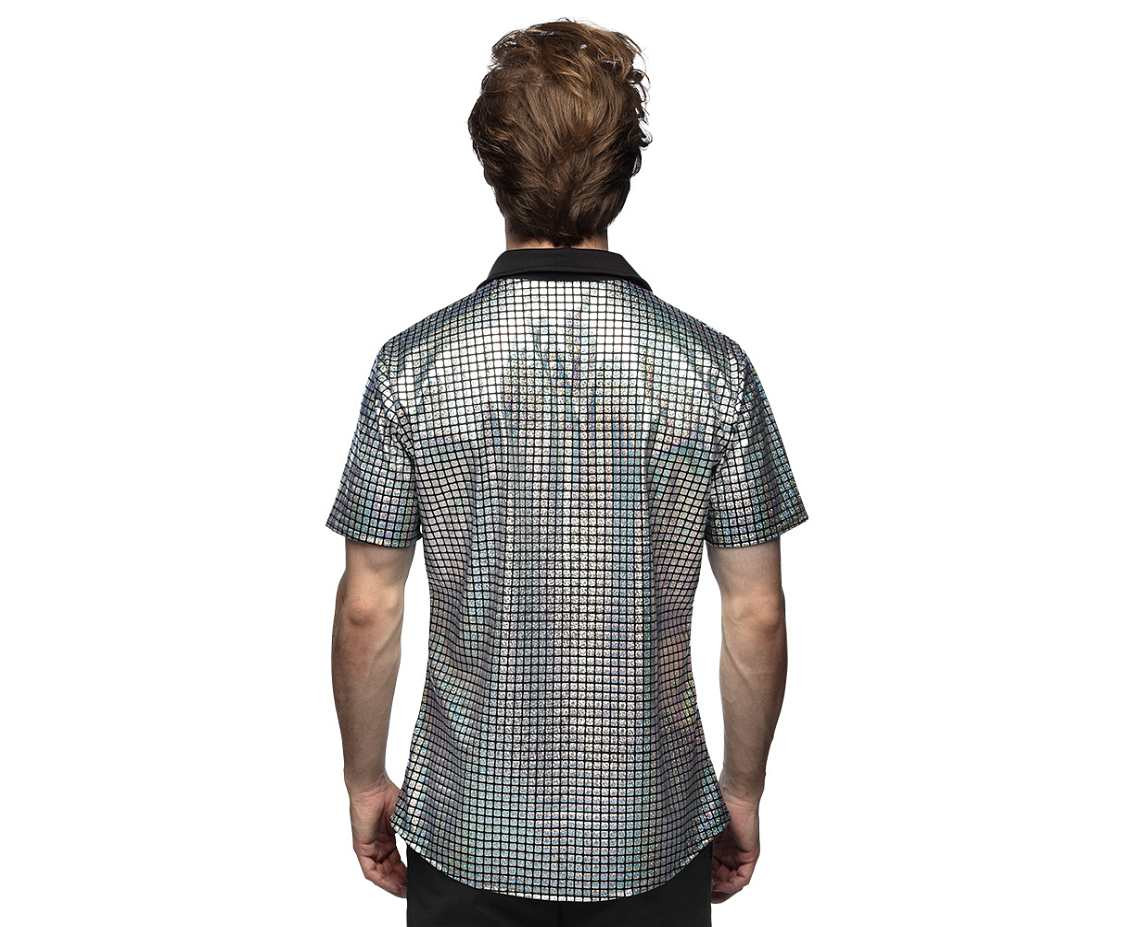 Shirt Disco Diamond silver (L)