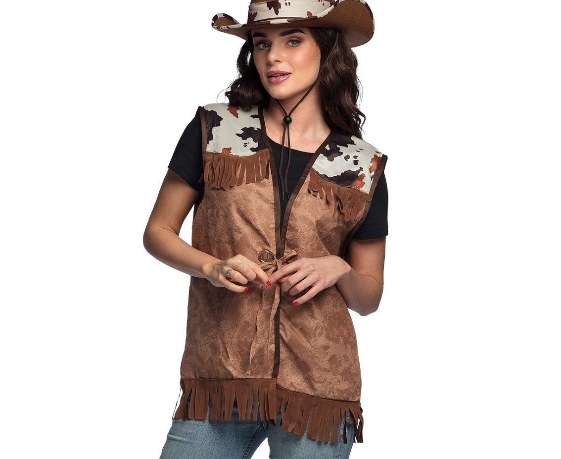 Vest Western brown (M)