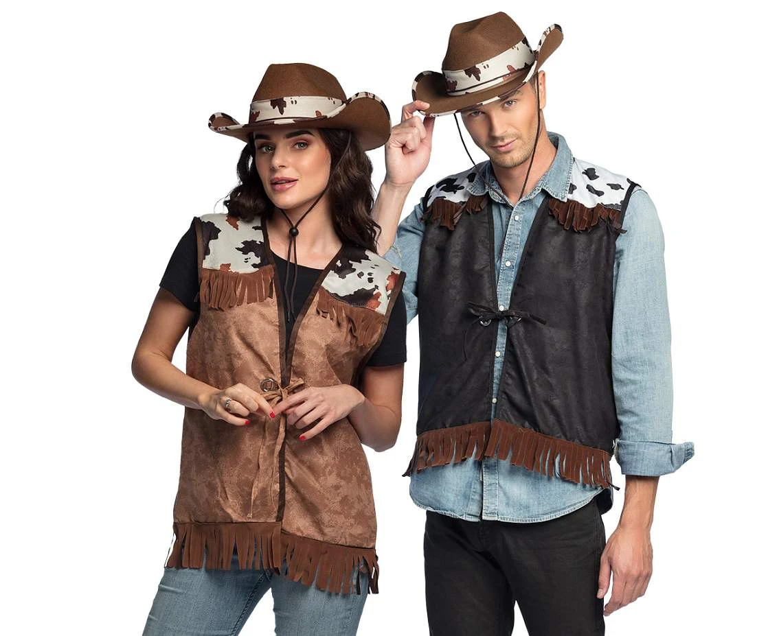 Vest Western brown (M)