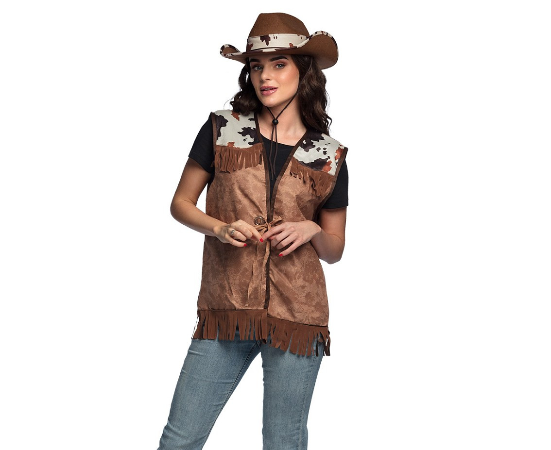 Vest Western brown (M)