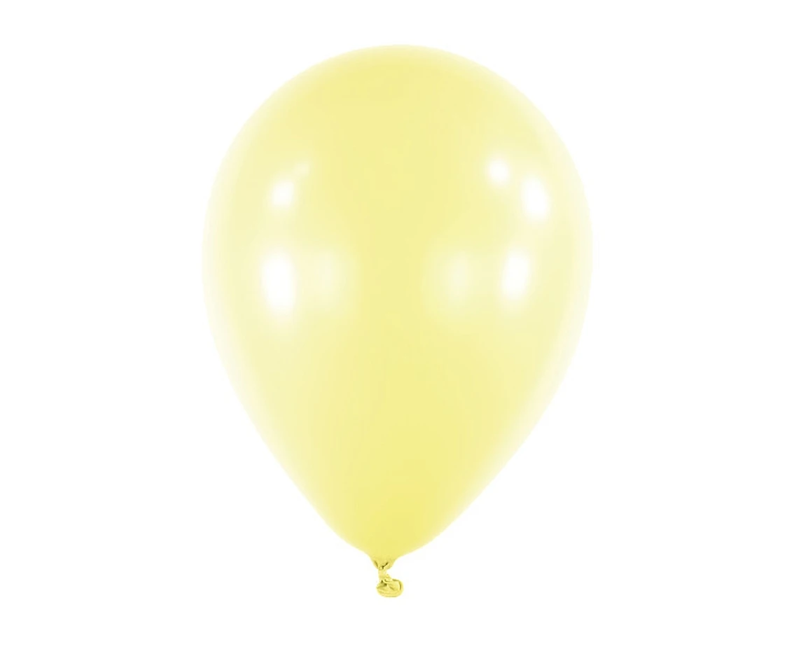 Balloons Anagram 5", RND macaron lemon, 100pcs EOL