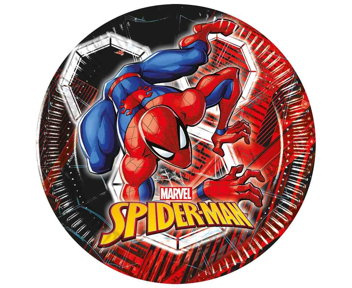 Plates paper SPIDERMAN MARVEL FSC  DECORATA PARTY, 20 cm., 8 pcs.