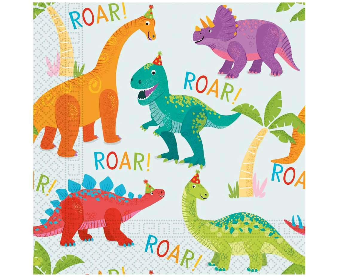 Napkins paper 33X33 cm DECORATA PARTY DINO PARTY  FSC, 20 pcs.
