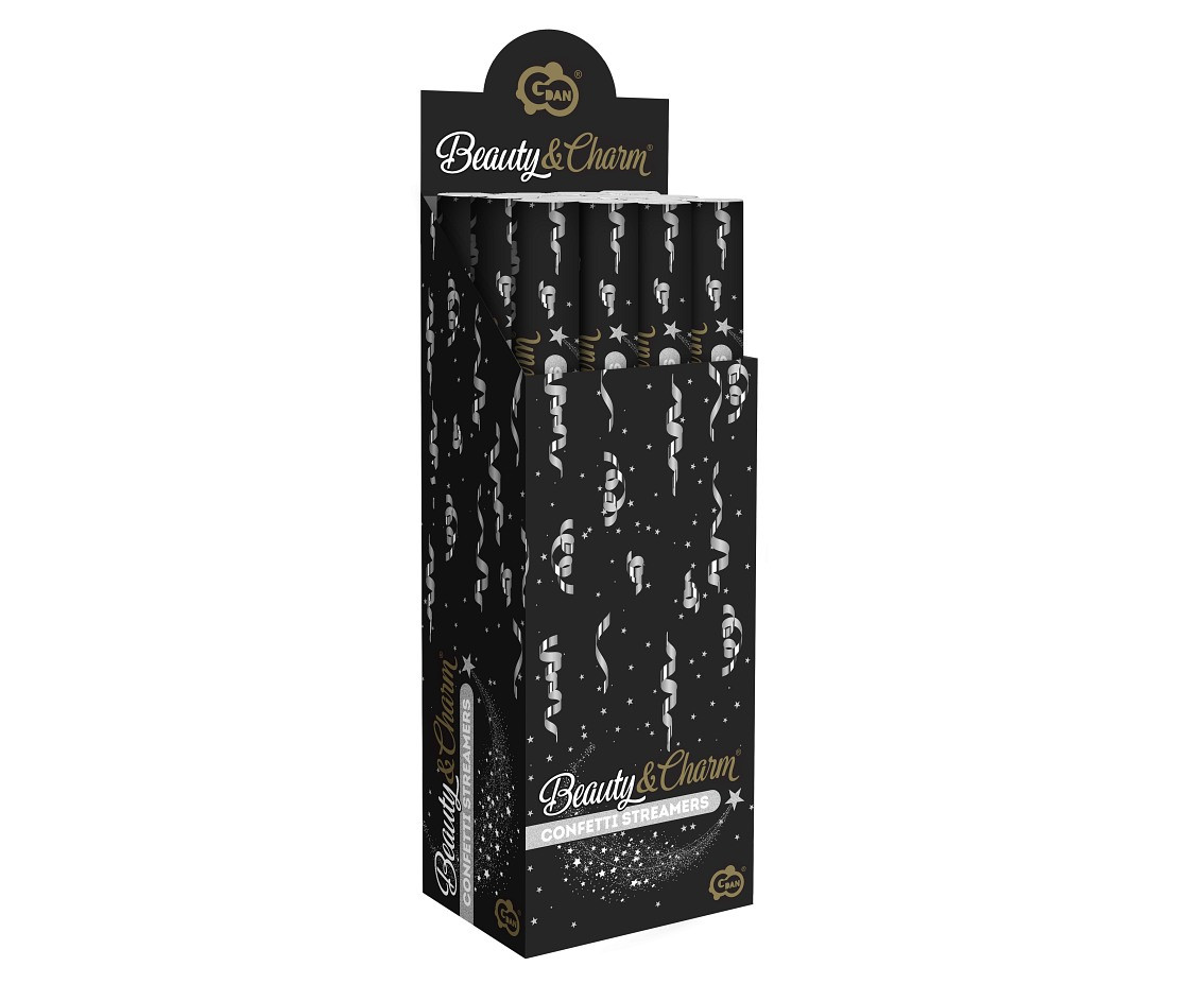 Confetti Cannon - Streamers Silver / 60 cm
 7cm cylinder 60g confetti