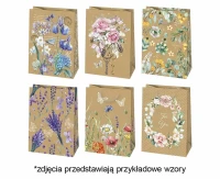 POLMAK Decorative kraft bag T5EK 230x320x110 General set 210 Flowers - Kraft paper, 1 pc.