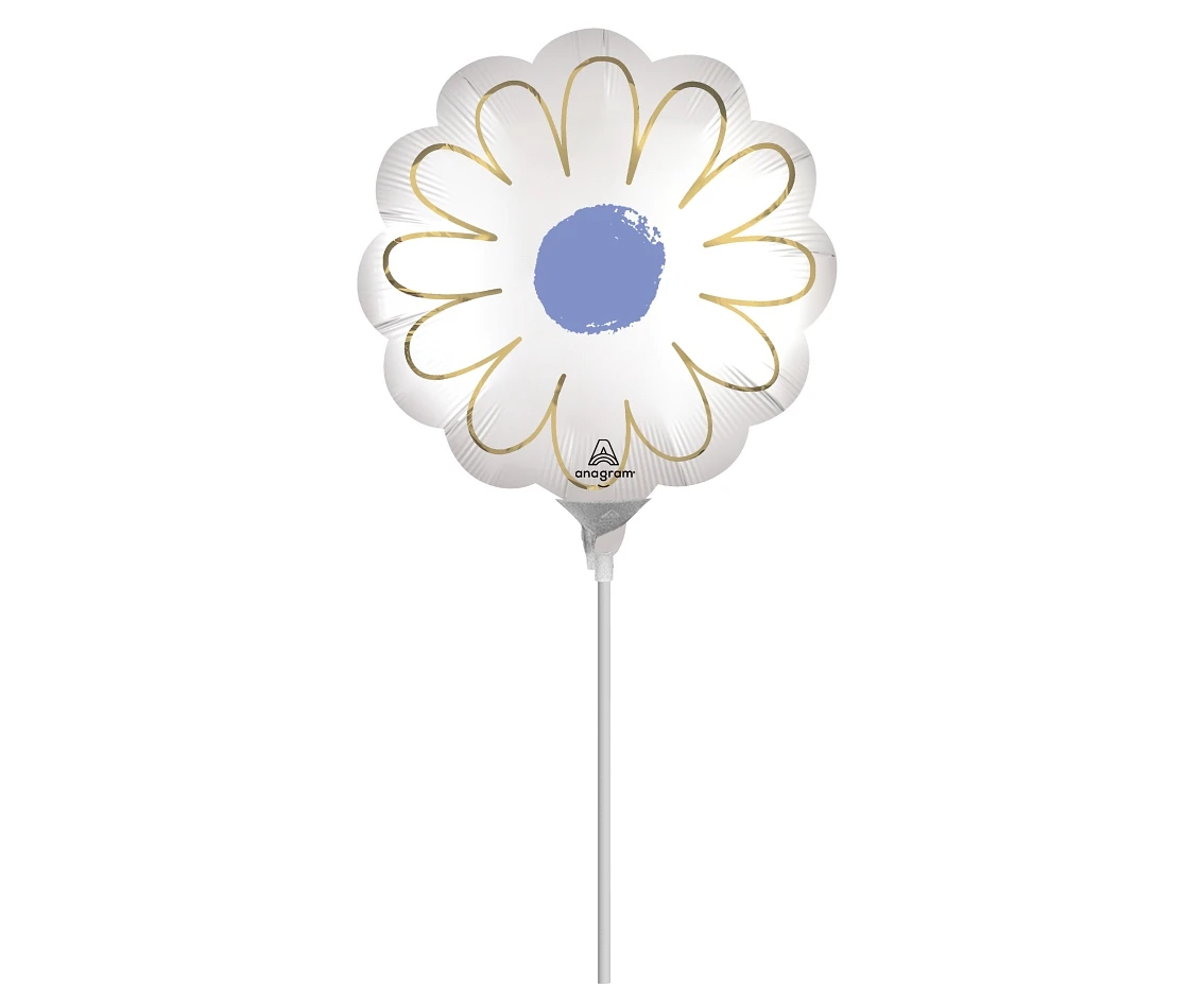 Foil balloon Mini Shape purple daisy EOL