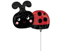 Foil balloon Mini Shape happy ladybug EOL