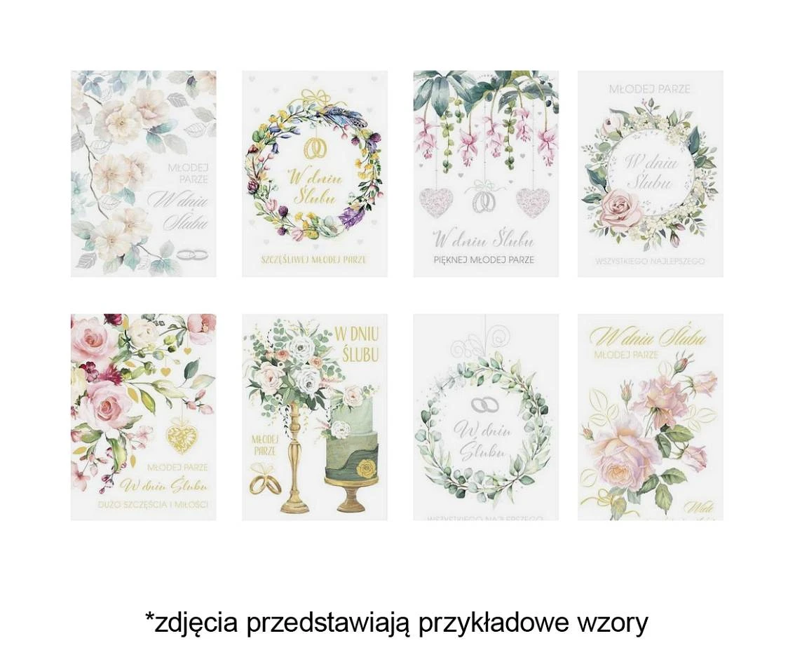 POLMAK Laurel extra B6X 117x167 Wedding zeal. 691 Flowers - Watercolor, Graphics, Roses