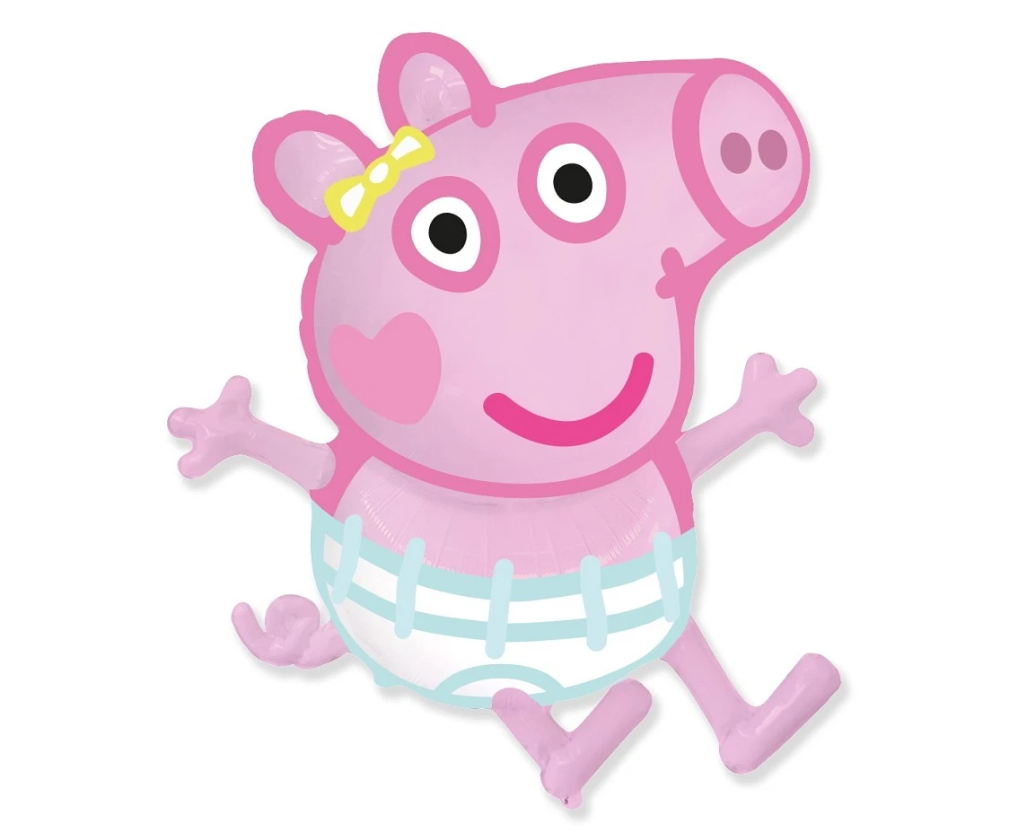 Foil balloon 24" FX - Peppa Pig: Evie, unpacked (flat)
