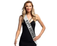 Sash "Happy Birthday" silver