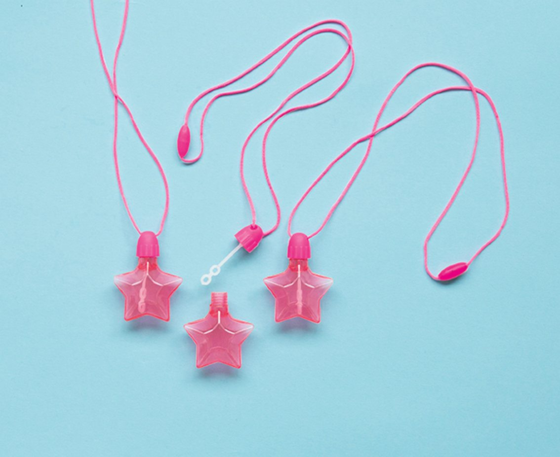Necklace with stars (soap bubbles), 4 pcs.