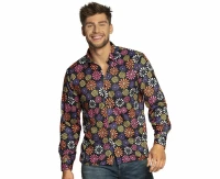 Hippie Shirt Flower Power, size L