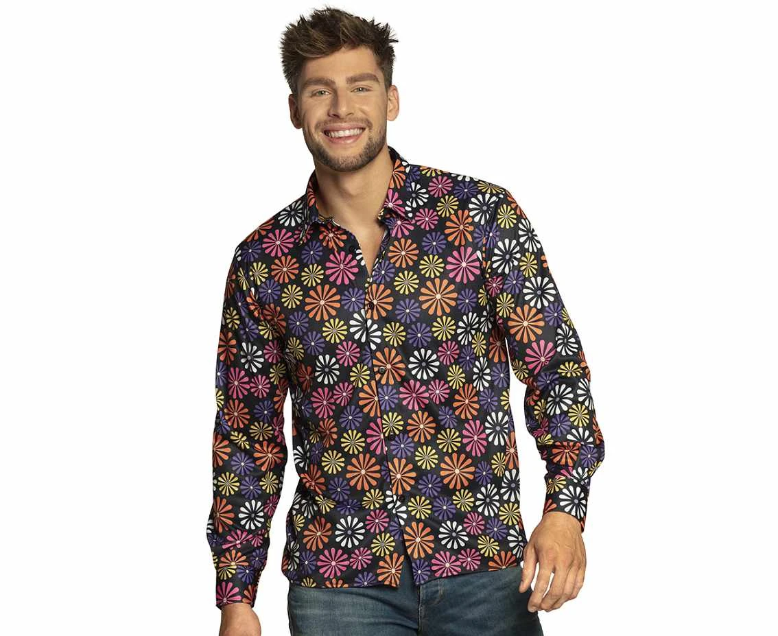 Hippie Shirt Flower Power, size XXL