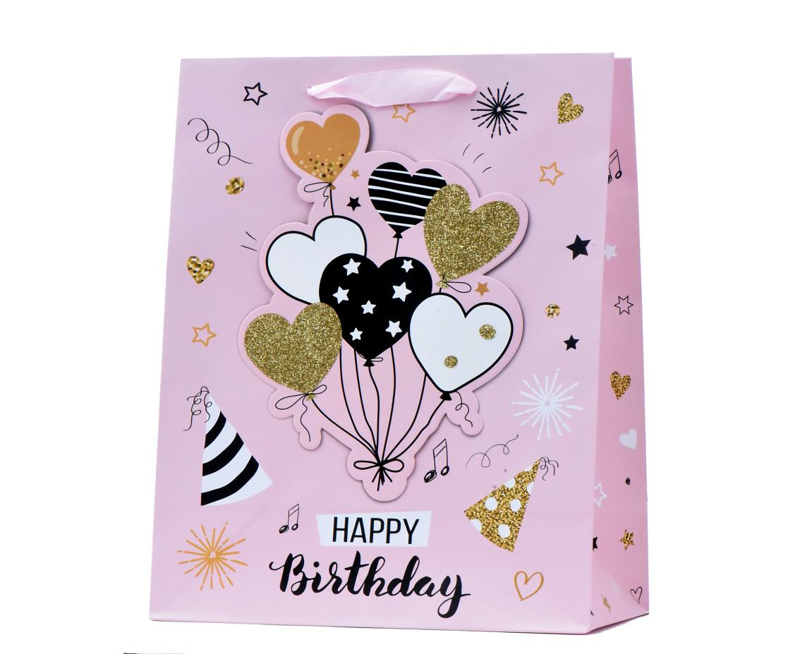 Gift bag (M) cm: 17.8 x 22.9 x 9.8, mix, 1 pc.