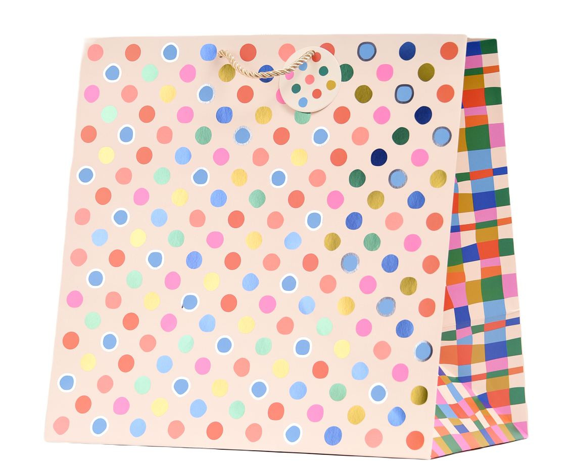 Gift bag with wide bottom, 37.5x37.5x24.5 cm, mix, 1 pc.