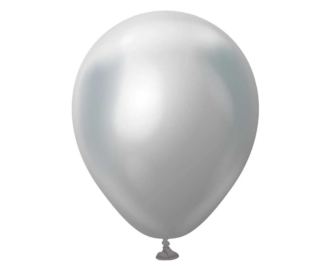 Balloons Kalisan 5", mirror silver, 100pcs