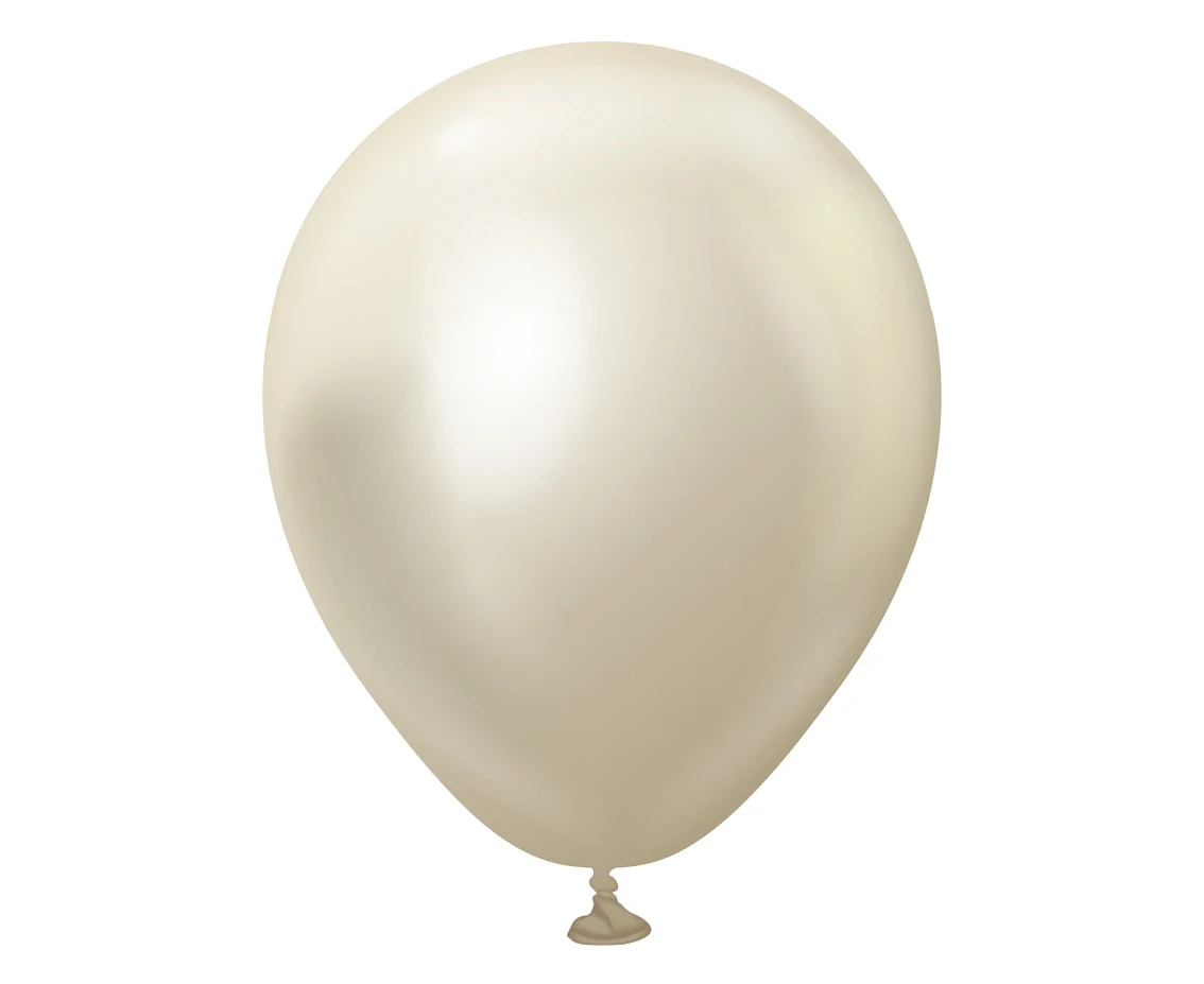 Balloons Kalisan 5", mirror white gold, 100pcs