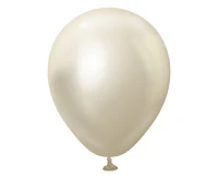 Balloons Kalisan 5", mirror white gold, 100pcs