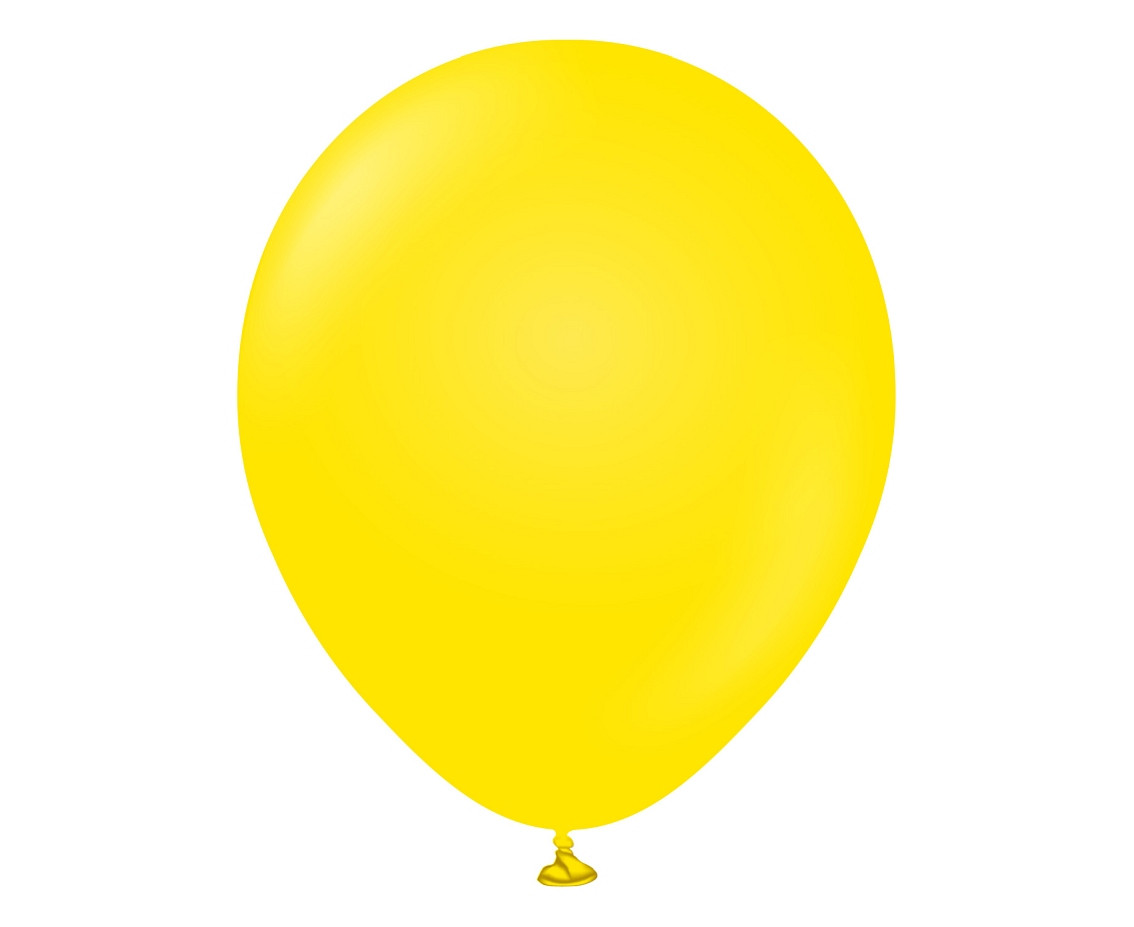 Balloons Kalisan 12", standard yellow, 100pcs